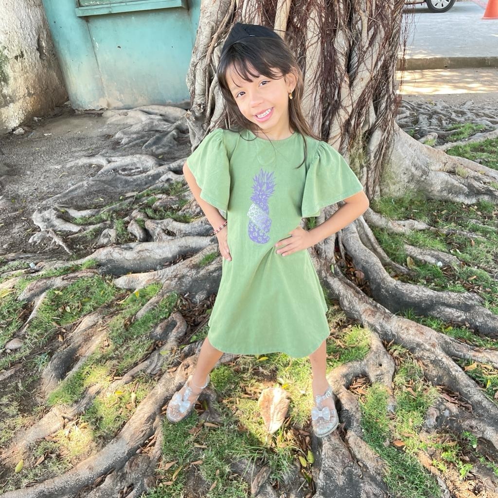 Vestido infantil best sale com manga